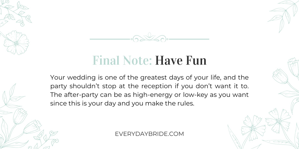 10 Inexpensive Ideas for Planning a Wedding After-Party
