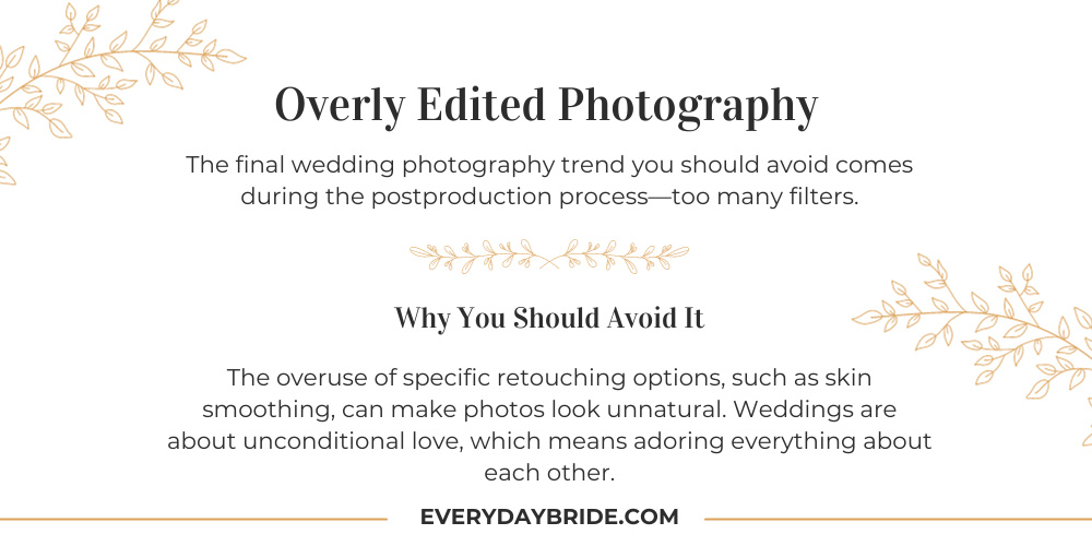 5 Wedding Photography Trends & Why You Should Avoid Them